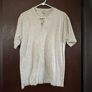 Men's Gray Henley Shirt